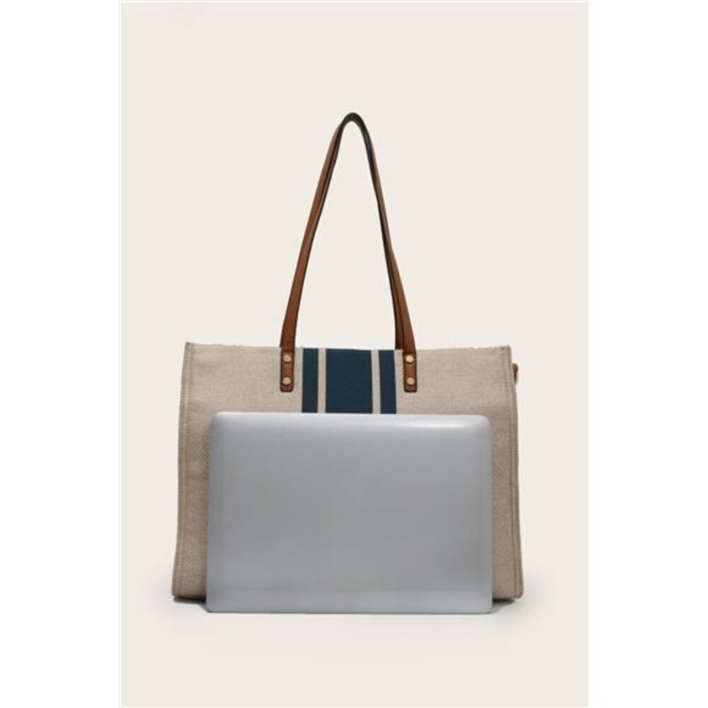 Oversized Striped‎ Tote Bag - Picture 3 of 4